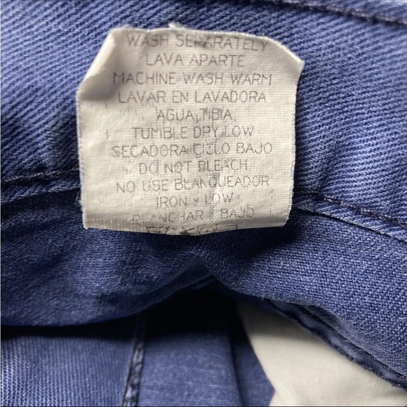 Vintage Faded Glory Women's Shorts Size S Blue High Waist Bermuda Cotton Zip-Fly - Picture 5 of 10